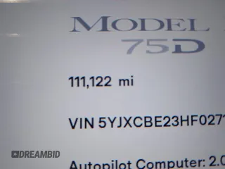2017 Tesla Model X 90D z VIN 5YJXCBE23HF027198, wystawiony jako IAAI lot #42439451 z przebiegiem 111 122 mil mil oraz . Historia ofert i sprzedaży dostępna na DreamBid. Obrazek 15.