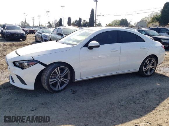 2020 Mercedes-Benz CLA 250 with VIN WDD5J4GB7LN035181, listed as a Copart auction lot 42036494 with 52,821 mi miles and . Bid and sale history available at DreamBid. Image 1.