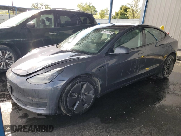 2023 Tesla Model 3 with VIN 5YJ3E1EA0PF449499, listed as a Copart auction lot 52900515 with 42,706 mi miles and Non Repairable. Bid and sale history available at DreamBid. Image 1.