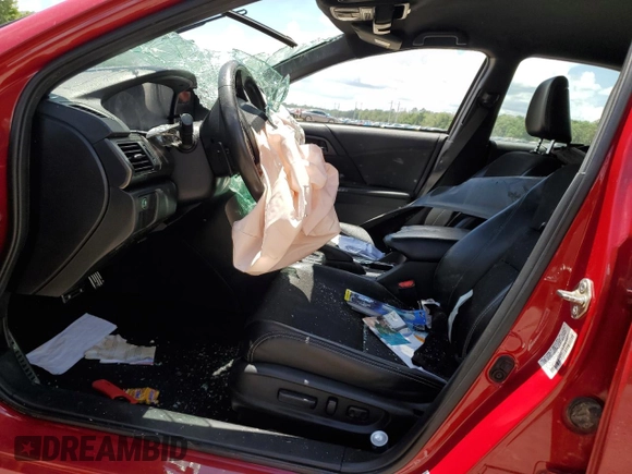 2016 Honda Accord Sport with VIN 1HGCR2F51GA145684, listed as a Copart auction lot 62077595 with 94,637 mi miles and Salvage title. Bid and sale history available at DreamBid. Image 7.