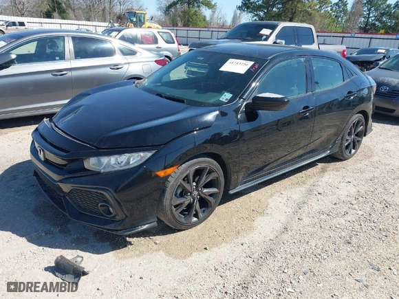 2017 Honda Civic Hatchback Sport with VIN SHHFK7H49HU207373, listed as a IAAI auction lot 41743256 with 98,881 mi miles. Bid and sale history available at carsss.com. Image 2.