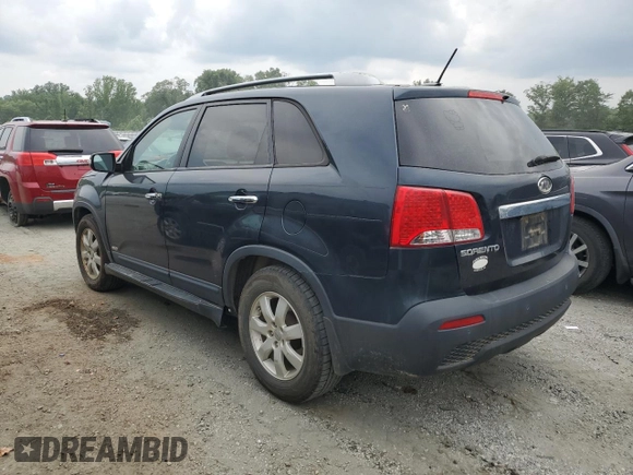 2013 Kia Sorento LX with VIN 5XYKTCA62DG344000, listed as a Copart auction lot 59814105 with 192,178 mi miles and Salvage title. Bid and sale history available at DreamBid. Image 2.