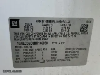2017 Chevrolet Tahoe Commercial with VIN 1GNLCDEC0HR146038, listed as a Copart auction lot 43926545 with 0 mi miles and Clean Title. Bid and sale history available at carsss.com. Image 13.