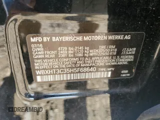 2017 BMW X1 xDrive28i with VIN WBXHT3C35H5F68640, listed as a Copart auction lot 85563114 with 103,480 mi miles and Salvage Title. Bid and sale history available at carsss.com. Image 15.