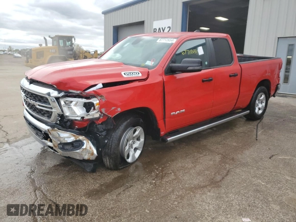 2023 Ram 1500 Big Horn with VIN 1C6SRFBTXPN535513, listed as a Copart auction lot 67712654 with 41,251 mi miles and Salvage Title. Bid and sale history available at carsss.com. Image 1.