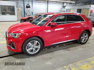 2023 Audi Q3 S line Premium Plus with VIN WA1EECF35P1040308, listed as a Copart auction lot 60119435 with 12,244 mi miles and Salvage title. Bid and sale history available at DreamBid. Image 1.