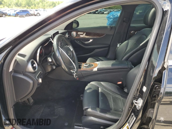 2017 Mercedes-Benz C 300 with VIN 55SWF4KB6HU184659, listed as a Copart auction lot 54953315 with 61,337 mi miles and Salvage Title. Bid and sale history available at DreamBid. Image 7.