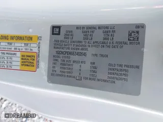 2014 Chevrolet Silverado 1500 Work Truck with VIN 1GCNCPEH6EZ402645, listed as a IAAI auction lot 41128074 with 45,953 mi miles. Bid and sale history available at carsss.com. Image 9.