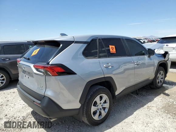 2023 Toyota RAV4 LE z VIN 2T3F1RFV6PW404831, wystawiony jako Copart lot #57941475 z przebiegiem Nie podano mil oraz Szkoda całkowita • Salvage title. Historia ofert i sprzedaży dostępna na DreamBid. Obrazek 3.
