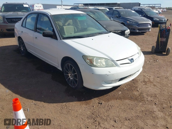 2004 Honda Civic LX with VIN 2HGES15504H509907, listed as a IAAI auction lot 41495701 with 104,959 mi miles. Bid and sale history available at carsss.com. Image 1.