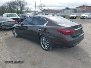 2018 Infiniti Q50 3.0t Luxe with VIN JN1EV7AR2JM445138, listed as a IAAI auction lot 41851019 with 75,018 mi miles. Bid and sale history available at carsss.com. Image 3.