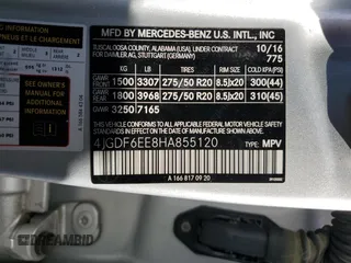 2017 Mercedes-Benz GLS 450 z VIN 4JGDF6EE8HA855120, wystawiony jako Copart lot #61001475 z przebiegiem 98 703 mil mil oraz Szkoda całkowita • Salvage title. Historia ofert i sprzedaży dostępna na DreamBid. Obrazek 13.