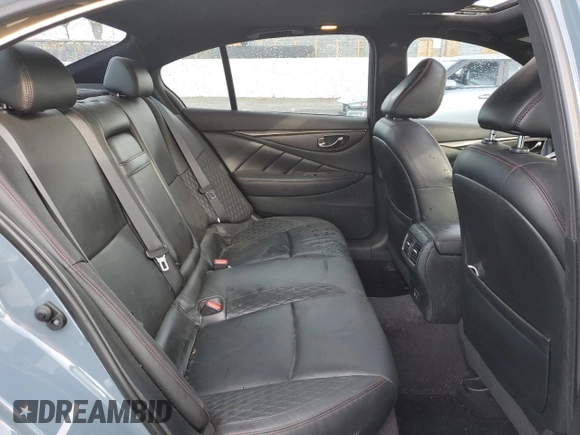 2021 Infiniti Q50 Red Sport 400 with VIN JN1FV7DP5MM850476, listed as a Copart auction lot 42604755 with 20,975 mi miles and Salvage Title. Bid and sale history available at DreamBid. Image 10.
