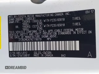 2017 Lexus RX with VIN 2T2BZMCA7HC118019, listed as a IAAI auction lot 42128499 with 100,448 mi miles. Bid and sale history available at carsss.com. Image 9.