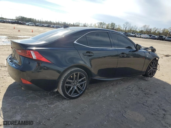 2015 Lexus IS 350 with VIN JTHBE1D25F5022016, listed as a Copart auction lot 89196115 with 0 mi miles and Salvage Title. Bid and sale history available at carsss.com. Image 3.