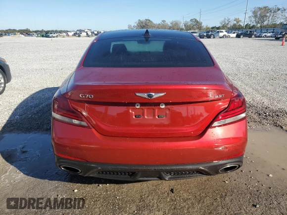 2019 Genesis G70 Advanced with VIN KMTG34LE1KU012126, listed as a Copart auction lot 81837404 with 73,898 mi miles and Non Repairable. Bid and sale history available at DreamBid. Image 6.