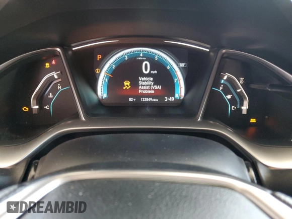 2016 Honda Civic EX-T with VIN 19XFC1F38GE222215, listed as a Copart auction lot 58805855 with 132,849 mi miles and Salvage title. Bid and sale history available at DreamBid. Image 9.