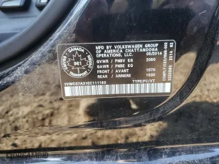 2014 Volkswagen Passat SEL Premium with VIN 1VWCS7A31EC111183, listed as a Copart auction lot 72804324 with 243,995 mi miles and Salvage Title. Bid and sale history available at carsss.com. Image 12.