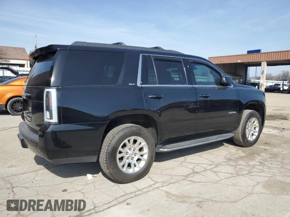 2017 GMC Yukon SLT with VIN 1GKS2BKC1HR217445, listed as a Copart auction lot 48499215 with 104,526 mi miles and Salvage Title. Bid and sale history available at carsss.com. Image 3.