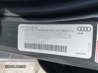 2013 Audi A6 Premium Plus with VIN WAUGFAFC2DN080928, listed as a IAAI auction lot 42141031 with 162,045 mi miles and . Bid and sale history available at DreamBid. Image 9.