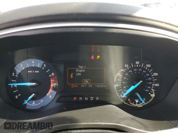 2016 Ford Fusion SE with VIN 3FA6P0H70GR219032, listed as a Copart auction lot 52128615 with 136,220 mi miles and Salvage Title. Bid and sale history available at carsss.com. Image 9.