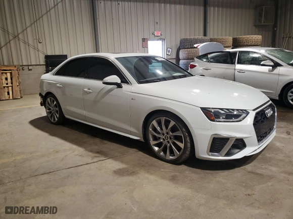 2021 Audi A4 Sedan S line Premium Plus with VIN WAUEAAF49MA016195, listed as a Copart auction lot 50509965 with 27,243 mi miles and Salvage Title. Bid and sale history available at carsss.com. Image 4.