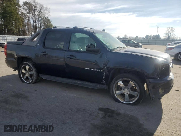2008 Chevrolet Avalanche 3LT with VIN 3GNEC12098G305009, listed as a Copart auction lot 47277955 with 257,723 mi miles and Salvage title. Bid and sale history available at DreamBid. Image 4.