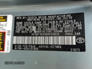 2011 Toyota Camry LE with VIN 4T4BF3EK0BR093635, listed as a Copart auction lot 58874745 with 203,393 mi miles and Clean title. Bid and sale history available at DreamBid. Image 13.