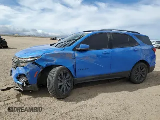2024 Chevrolet Equinox RS with VIN 3GNAXMEG9RS161649, listed as a Copart auction lot 51132025 with 65,233 mi miles and Salvage Title. Bid and sale history available at DreamBid. Image 1.