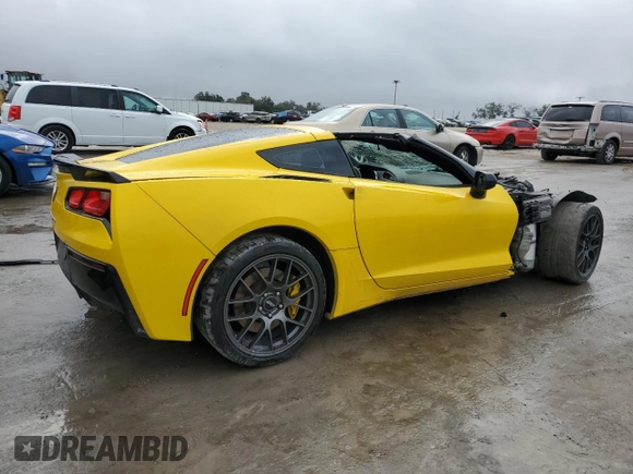 2014 Chevrolet Corvette Z51 2LT with VIN 1G1YJ2D76E5100805, listed as a Copart auction lot 86692374 with Not provided miles and Salvage title. Bid and sale history available at DreamBid. Image 3.