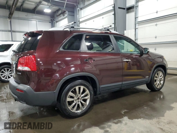 2011 Kia Sorento EX with VIN 5XYKUDA27BG036723, listed as a Copart auction lot 50180075 with 209,861 mi miles and Salvage Title. Bid and sale history available at carsss.com. Image 3.