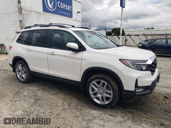 2024 Honda Passport EX-L z VIN 5FNYF8H50RB023552, wystawiony jako Copart lot #58101325 z przebiegiem 573 mil mil oraz Tytuł czysty. Historia ofert i sprzedaży dostępna na DreamBid. Obrazek 4.