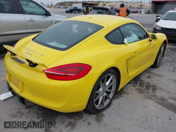 2014 Porsche Cayman with VIN WP0AA2A84EK172111, listed as a IAAI auction lot 41581508 with 91,509 mi miles and . Bid and sale history available at DreamBid. Image 4.