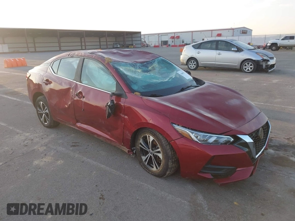 2020 Nissan Sentra SV with VIN 3N1AB8CV5LY228884, listed as a IAAI auction lot 41800372 with 55,259 mi miles and . Bid and sale history available at DreamBid. Image 1.