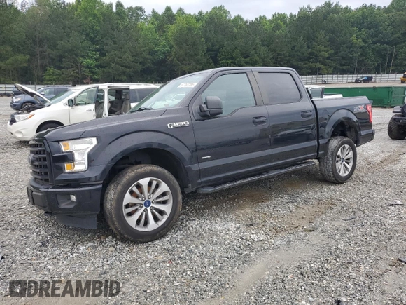 2017 Ford F-150 XL with VIN 1FTEW1EP7HKE32407, listed as a Copart auction lot 57762285 with 83,361 mi miles and Salvage title. Bid and sale history available at DreamBid. Image 1.