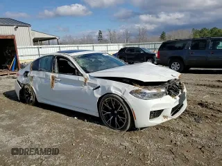 2020 BMW M5 Competition with VIN WBSJF0C08LB449068, listed as a Copart auction lot 86989984 with 0 mi miles and Salvage Title. Bid and sale history available at carsss.com. Image 10.