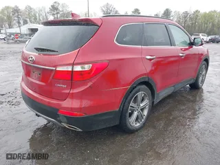 2013 Hyundai Santa Fe Limited with VIN KM8SR4HFXDU016778, listed as a IAAI auction lot 42029308 with 98,456 mi miles. Bid and sale history available at carsss.com. Image 4.