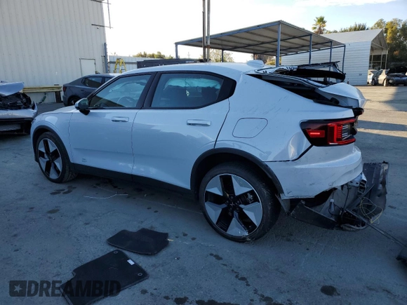2023 Polestar 2 with VIN YSMEG3KA6PL141886, listed as a Copart auction lot 74600664 with 61,588 mi miles and Salvage Title. Bid and sale history available at carsss.com. Image 2.
