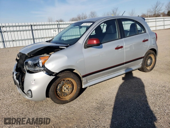 2015 Nissan Micra S z VIN 3N1CK3CP7FL267314, wystawiony jako Copart lot #45702245 z przebiegiem 76 500 mil mil oraz Czysty tytuł • Clean title. Historia ofert i sprzedaży dostępna na DreamBid. Obrazek 1.