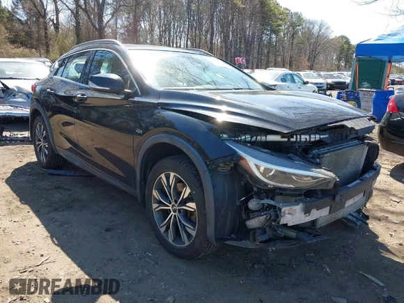 2018 Infiniti QX30 Premium with VIN SJKCH5CR7JA052747, listed as a IAAI auction lot 41993713 with 102,107 mi miles and . Bid and sale history available at DreamBid. Image 1.
