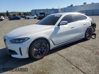 2023 BMW i4 eDrive40 with VIN WBY73AW01PFN88595, listed as a Copart auction lot 46826845 with 67,922 mi miles and Salvage Title. Bid and sale history available at carsss.com. Image 1.