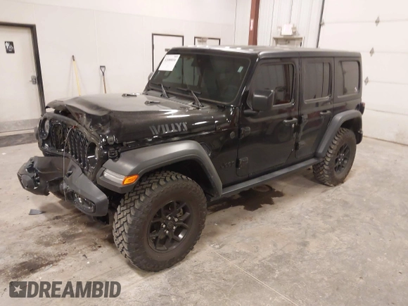 2024 Jeep Wrangler Sport S with VIN 1C4PJXDG4RW218996, listed as a IAAI auction lot 42088856 with 10,717 mi miles and . Bid and sale history available at DreamBid. Image 17.