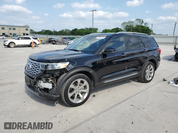2020 Ford Explorer Platinum with VIN 1FM5K8HC1LGA26482, listed as a Copart auction lot 53667005 with 32,030 mi miles and Salvage title. Bid and sale history available at DreamBid. Image 1.