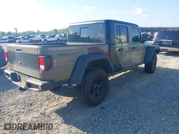 2020 Jeep Gladiator Sport S with VIN 1C6HJTAG0LL216406, listed as a IAAI auction lot 41991629 with 180,125 mi miles and . Bid and sale history available at DreamBid. Image 4.