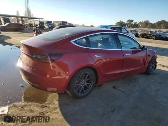 2018 Tesla Model 3 Long Range Battery with VIN 5YJ3E1EAXJF047285, listed as a Copart auction lot 87875175 with 114,896 mi miles and Salvage Title. Bid and sale history available at DreamBid. Image 3.