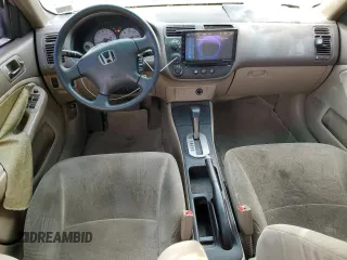 2002 Honda Civic LX with VIN 2HGES16502H605130, listed as a Copart auction lot 88914555 with 131,339 mi miles and Salvage Title. Bid and sale history available at DreamBid. Image 8.