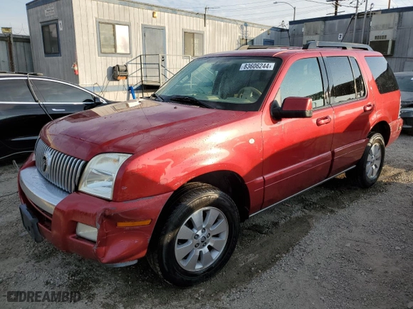 2006 Mercury Mountaineer with VIN 4M2EU37E96UJ11946, listed as a Copart auction lot 83606244 with 127,563 mi miles and Salvage Title. Bid and sale history available at carsss.com. Image 1.