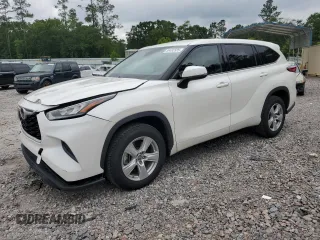 2020 Toyota Highlander L with VIN 5TDCZRAH2LS504191, listed as a Copart auction lot 59492585 with 85,195 mi miles and Salvage title. Bid and sale history available at DreamBid. Image 1.