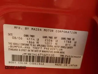 2007 Mazda 3 Mazdaspeed3 Sport z VIN JM1BK34L671625130, wystawiony jako Copart lot #48969385 z przebiegiem Nie podano mil oraz Szkoda całkowita • Salvage title. Historia ofert i sprzedaży dostępna na DreamBid. Obrazek 12.