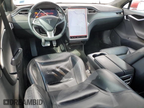 2015 Tesla Model S 85D with VIN 5YJSA1E47FF113946, listed as a Copart auction lot 52755675 with 81,344 mi miles and Salvage Title. Bid and sale history available at carsss.com. Image 8.